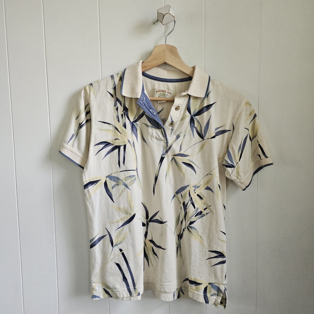 ☆ BAHAMA BAY Bamboo Print Polo Tee